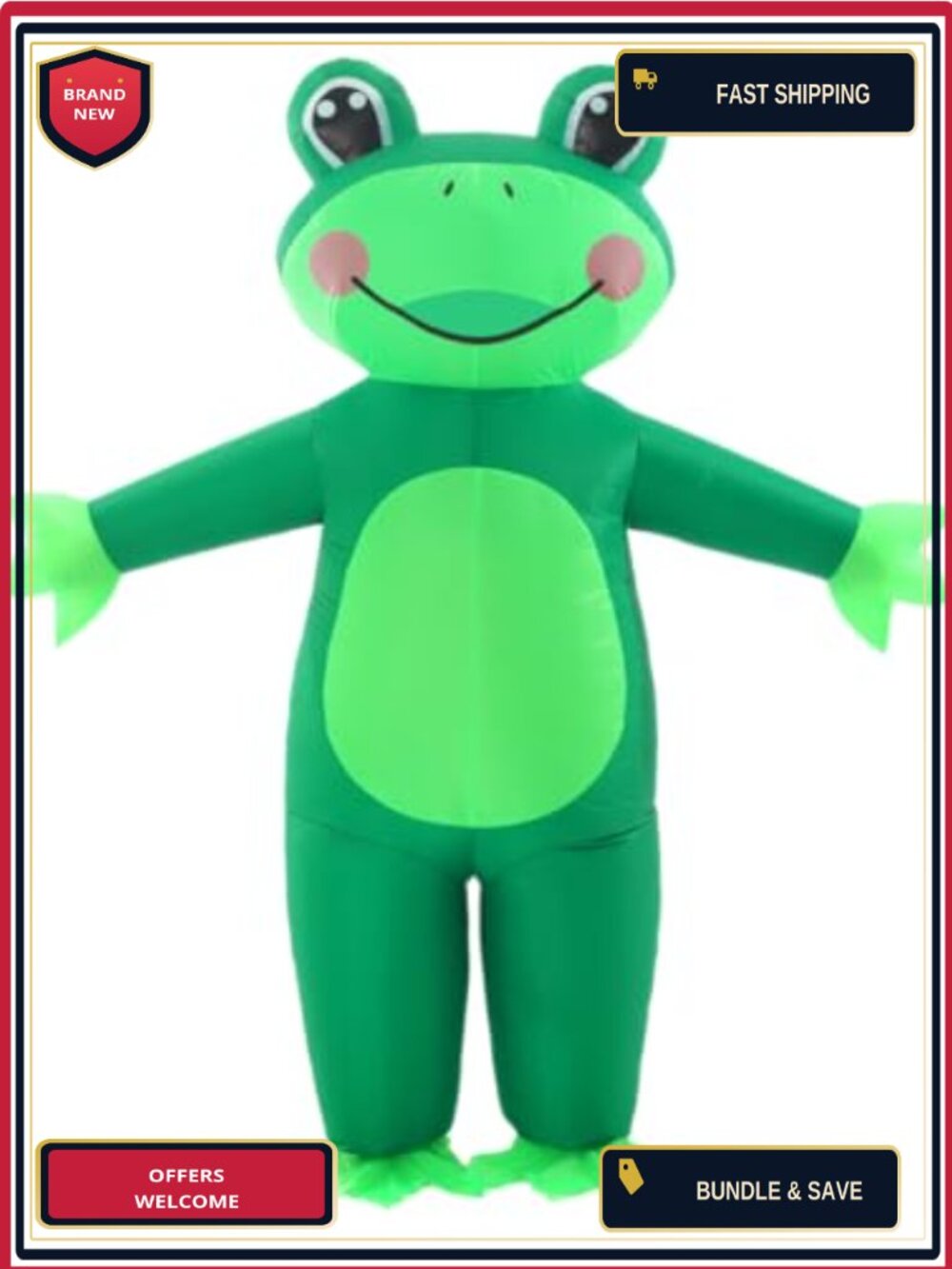 Inflatable Frog Costume Adult Blow Up Cosplay Halloween